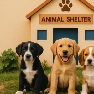 Animal Shelter With Puppies