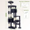 Globlazer XXL Cat Tree for Large Cats – 83” Heavy Duty Indoor Tower with Condos, Perches & Scratching Posts