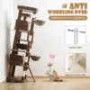 SHA CERLIN Cat Tree for Large Cats – 81” Multi-Level Cat Tower with Hammock, Perches & Scratching Posts