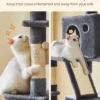 Feandrea Cat Tree for Large Cats, 81.1-Inch Large Cat Tower