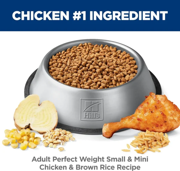 Hill's Science Diet Perfect Weight Small & Mini Breeds – Adult 1–6 Dry Dog Food, Chicken Recipe (12.5 lb Bag)