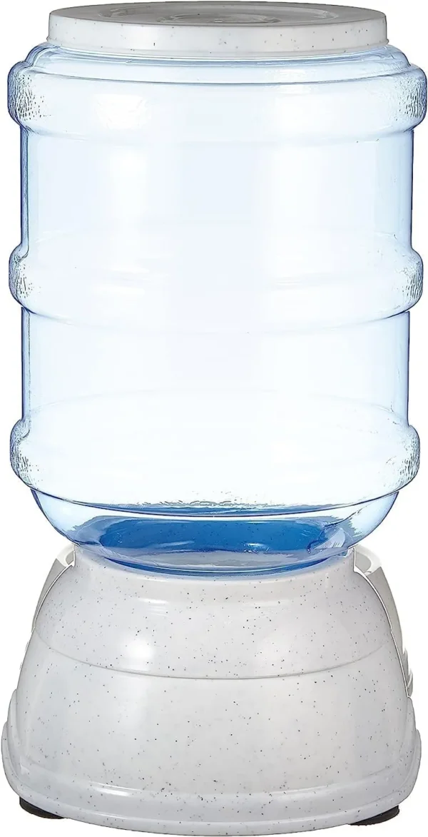 Amazon Basics Gravity Pet Food Feeder – Small, 6-Pound Capacity (Gray)