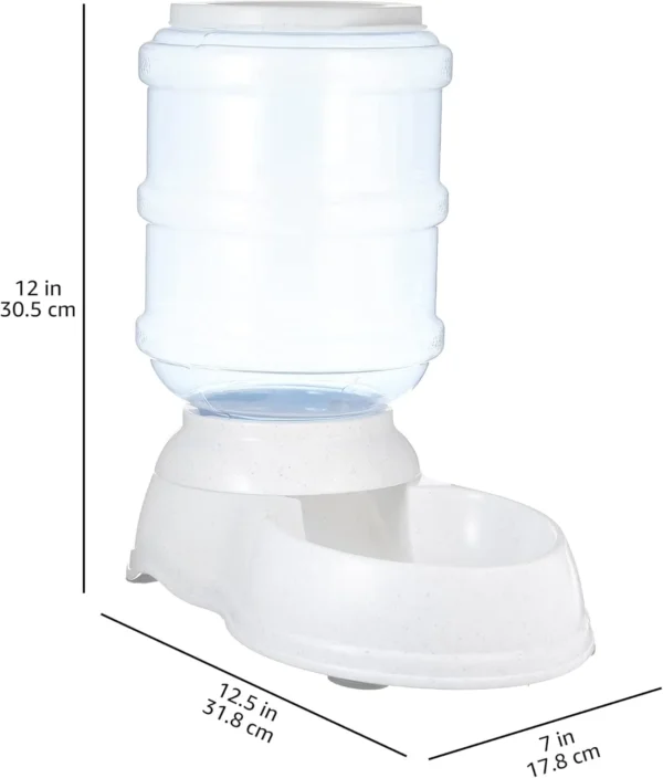 Amazon Basics Gravity Pet Food Feeder – Small, 6-Pound Capacity (Gray)