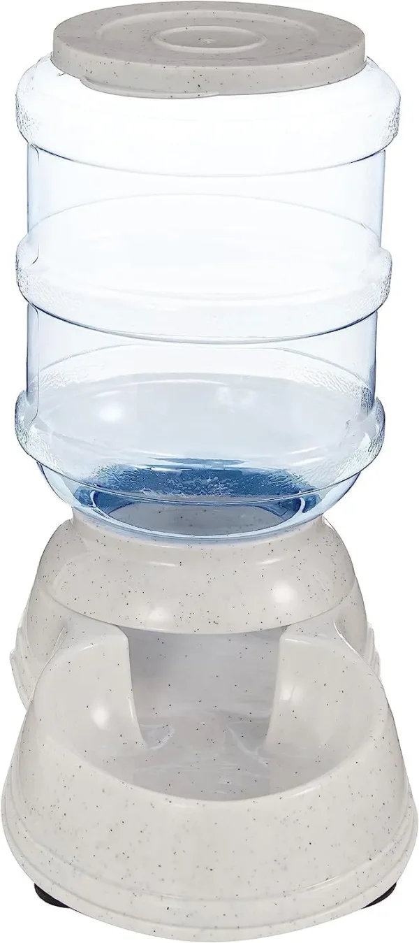 Amazon Basics Gravity Pet Food Feeder – Small, 6-Pound Capacity (Gray)