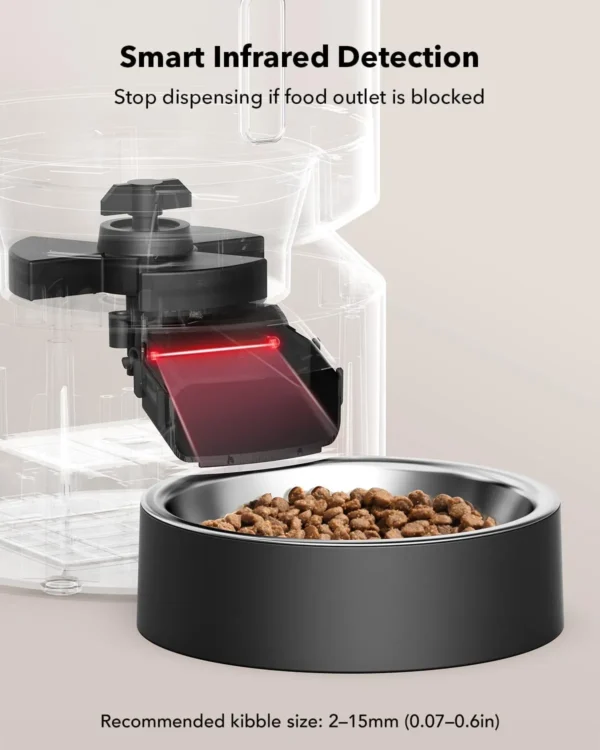61kmvZN2q3L._AC_SL1500 PETLIBRO Automatic Cat Feeder – 3L Programmable Pet Food Dispenser with Voice Meal Call (Black)