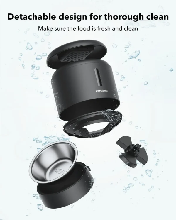 61n1IUftgiL._AC_SL1500 PETLIBRO Automatic Cat Feeder – 3L Programmable Pet Food Dispenser with Voice Meal Call (Black)