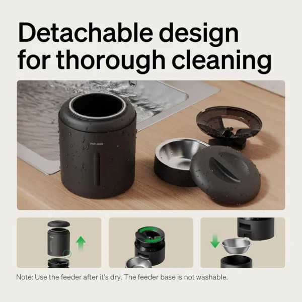 PETLIBRO Automatic Cat Feeder with 5G WiFi – 5L Smart Pet Food Dispenser (Granary Black)