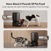 PETLIBRO Automatic Cat Feeder with 5G WiFi – 5L Smart Pet Food Dispenser (Granary Black)