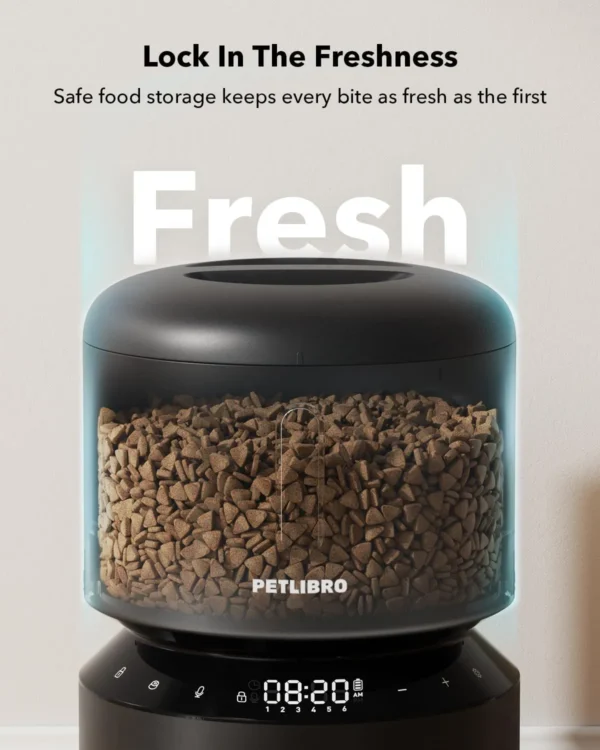 71jAIiUScmL._AC_SL1500 PETLIBRO Automatic Cat Feeder – 3L Programmable Pet Food Dispenser with Voice Meal Call (Black)