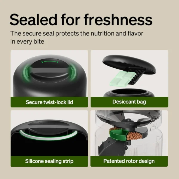 PETLIBRO Automatic Cat Feeder with 5G WiFi – 5L Smart Pet Food Dispenser (Granary Black)