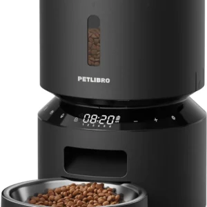 PETLIBRO Automatic Cat Feeder – 3L Programmable Pet Food Dispenser with Voice Meal Call (Black)