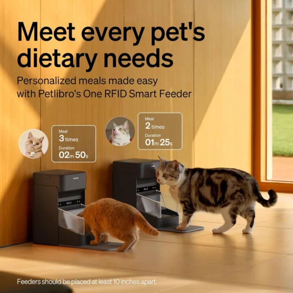 81D9Ks5Rv L._AC_SL1500 PETLIBRO RFID Automatic Cat Feeder – Smart Wi-Fi Food Dispenser with Collar Sensor (3L)